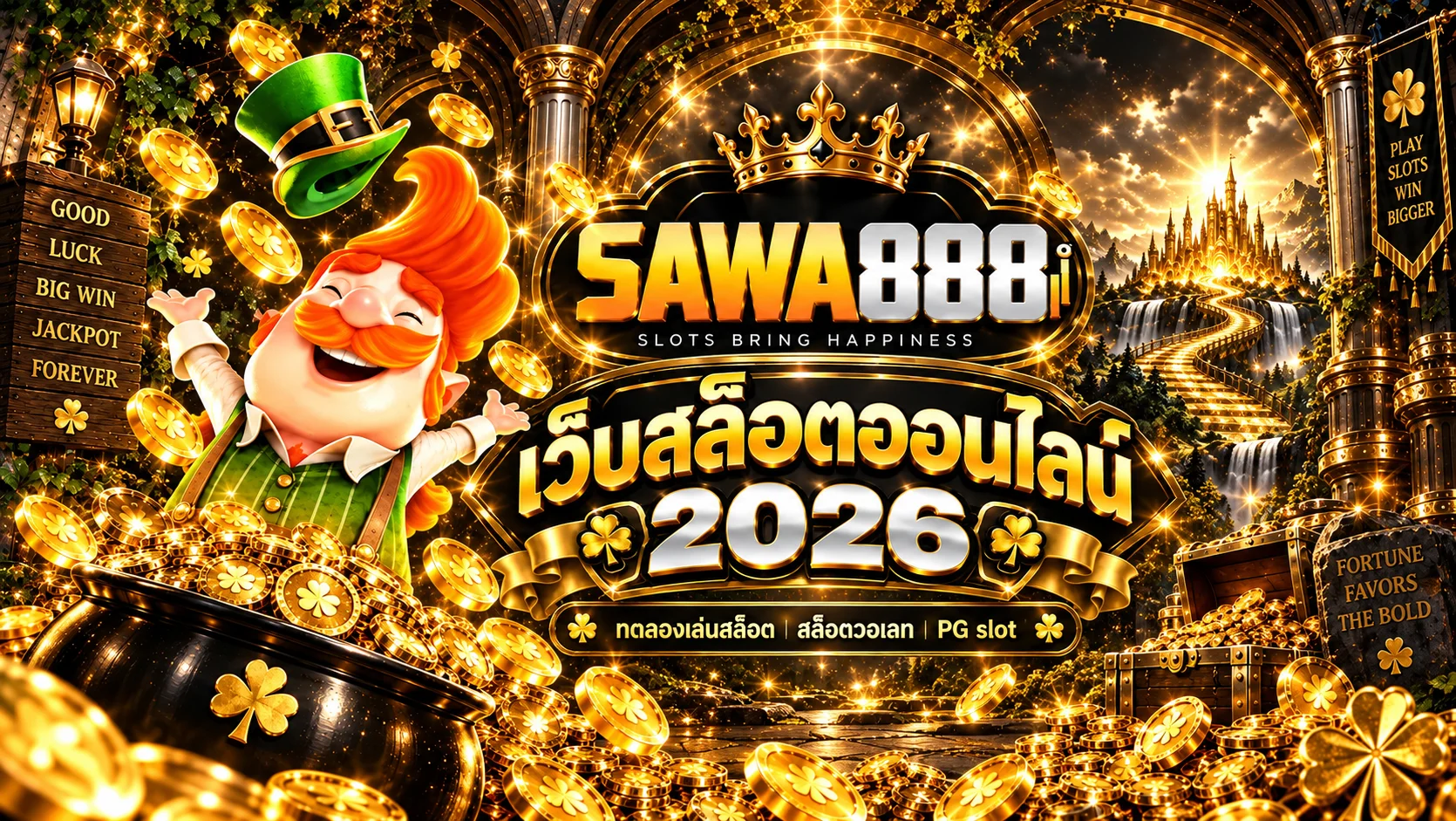 SAWA888 เว็บสล็อตออนไลน์ 2026 ทดลองเล่นสล็อต รวมสล็อตวอเลทและเกม PG
